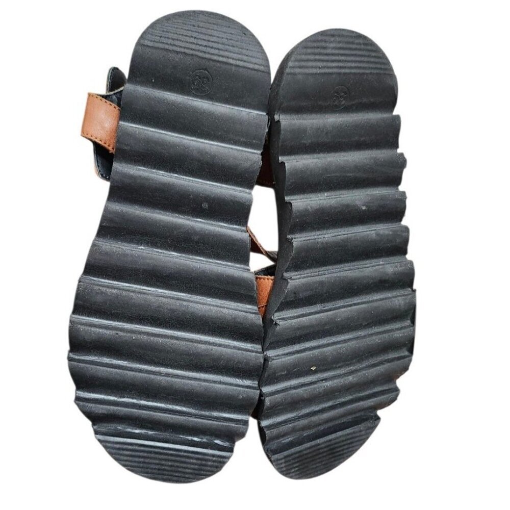 MAGO Leather Sandals Brown | Comfort Strappy Slides | Size 39 EU / 8.5 US - Picture 11 of 13